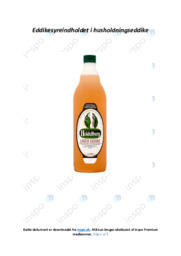 Eddikesyreindholdet i husholdningseddike | Noter