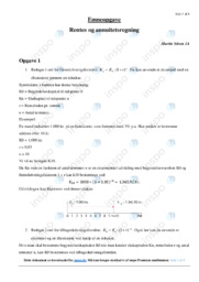 Rentes og annuitetsregning | Matematikopgave