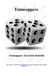 Teoretisk Statistik | Emneopgave