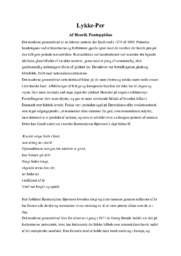 Lykke-Per | Henrik Pontoppidan | analyse