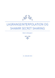 Lagrangeinterpolation og shamir secret sharing
