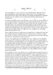 Jønke | mit liv | Noter Analyse | Jørn Nielsen