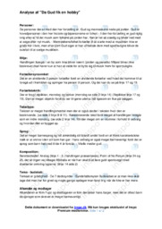 ‘Da Gud fik en hobby’ | Analyse