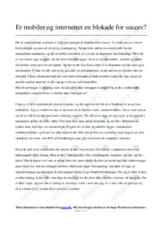 Er mobiler og internettet en blokade for succes | Dansk Essay