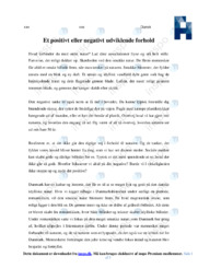 Et positivt eller negativt udviklende forhold | Dansk Essay