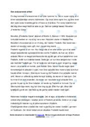 ‘Frederiks Oprør’ | Analyse