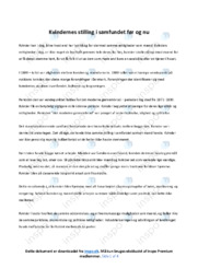 Kvindernes stilling i samfundet før og nu | Essay