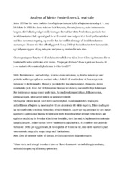 Analyse af Mette Frederiksens 1. maj-tale 2019