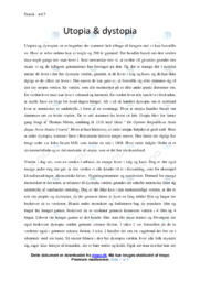 Utopia & dystopia | Dansk Essay