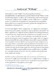 William | Analyse | Jan Sonnergaard