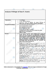 Killinger | Analyse | Dean R. Koontz