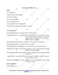 Malkescene | Noter Analyse | Johan Thomas Lundbye