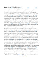 Germand Gladensvend | Analyse | Anders Sørensen Vedel