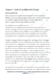 Individ og fællesskab | Essay