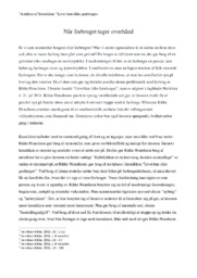 ”Analyse af kronikken ”Livet kan ikke genbruges