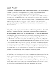 Death Penalty | Essay | Engelsk