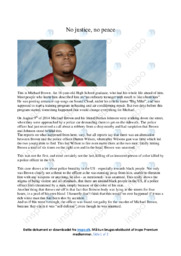 No justice, no peace | Essay