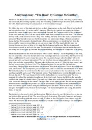 ‘The Road’ by Cormac McCarthy | Analysis