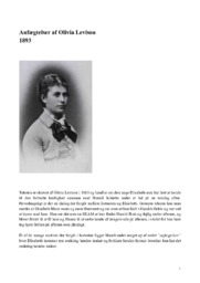 Anfægtelser af Olivia Levison 1893 | Analyse