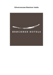 Brøchner Hotels erhvervscase