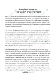 ‘The Sin Bin or Lucy’s Heart’ | Analytical essay | Engelsk Opgave