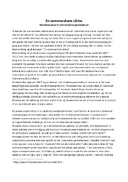 En sommerdrøm skitse | Novelleanalyse