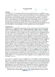 The Disposable | Analytical essay