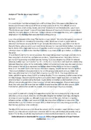 The Sin Bin or Lucy’s Heart | Analytical essay