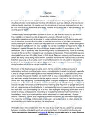 Zoom | Essay