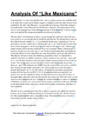 ‘Like Mexicans’ | Analytical essay