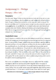 ‘Hungry’ |  Analytical essay