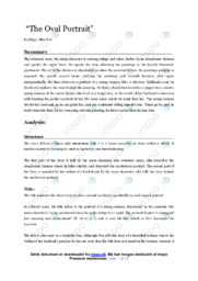 The Oval Portrait | Analytical essay