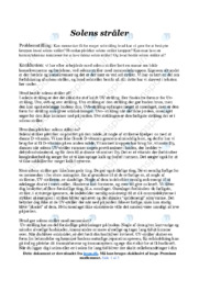 Solens stråler | Rapport