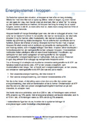 Energisystemet i kroppen | Idræt | Noter