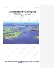 Saltindholdet i Svendborgsund | Kemirapport