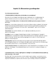 Kapitel 13: Økonomiens grundbegreber | Spørgsmål