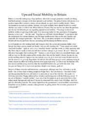 Upward Social Mobility in Britain | Essay