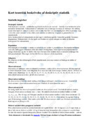 Beskrivelse af deskriptiv statistik | Matematik noter