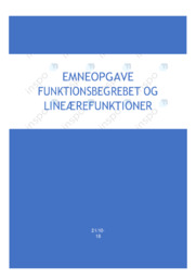 Funktionsbegrebet og linærfunktioner | Emneopgave