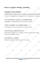 Interne og eksterne situation | opsamling | Noter Afsætning