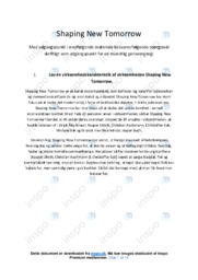 Shaping New Tomorrow | Analyse