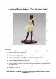 Den lille danserinde | Analyse