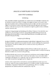 Analyse af kortfilmen patienten | identitet & bedrag