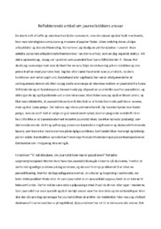 Reflekterende artikel om journalistikkens ansvar