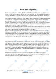 Bare vær dig selv | Noter Essay