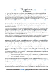 Tilbagekomst | Analyse | Judith Hermann