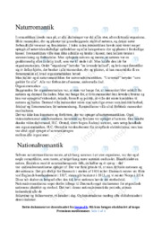 De 4 retninger i Naturromantik | Analyse