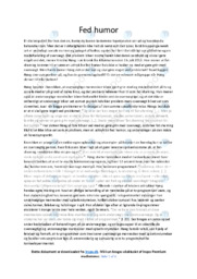 Fed humor | Dansk Essay