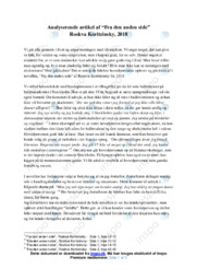 Fra den anden side | Analyse | Roskva Koritzinsky