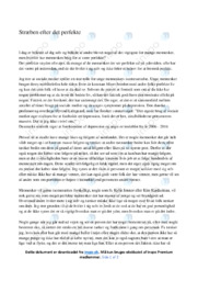 Stræben efter det perfekte | Dansk Essay